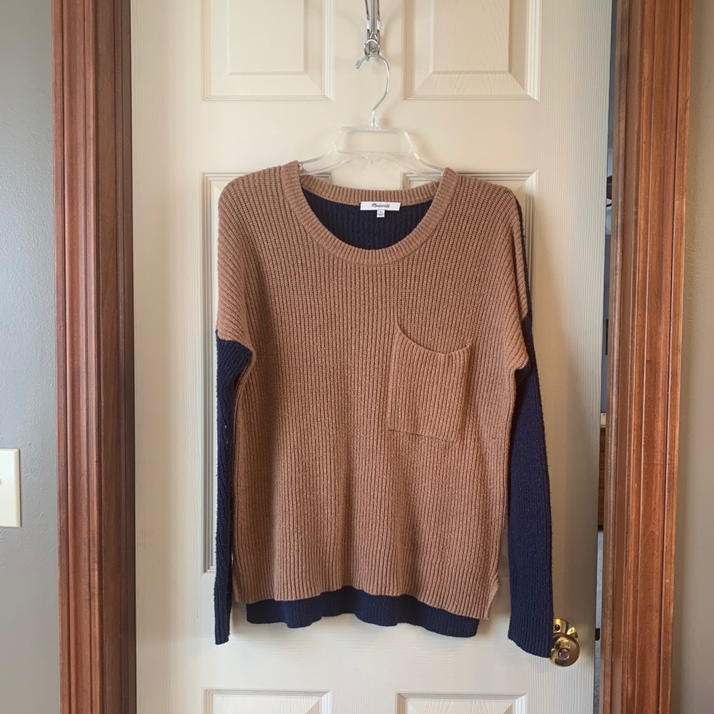 Madewell navy & beige sweater (only worn once)